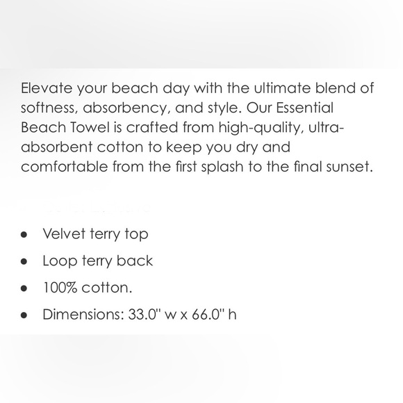 VERA BRADLEY Essential Beach Towel in Cotton Looped Terry Capri Pink Stripe NWT - Picture 3 of 4